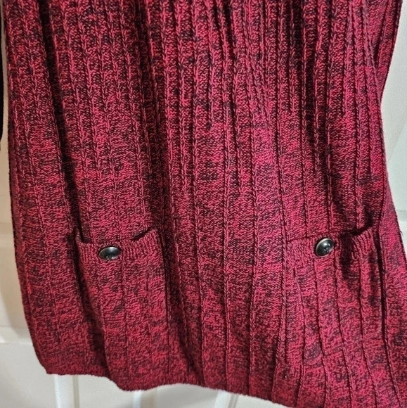 Style & Co Women’s XL Burgundy Cowl Neck Tunic Sweater Dress Pockets Cozy Fall - Picture 4 of 9